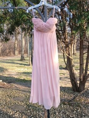 Soft Rose Evening Dress Bridesmaid Prom Sweetheart Strapless Davids Bridal Sz Sm